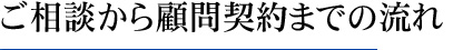 ご相談から顧問契約までの流れ